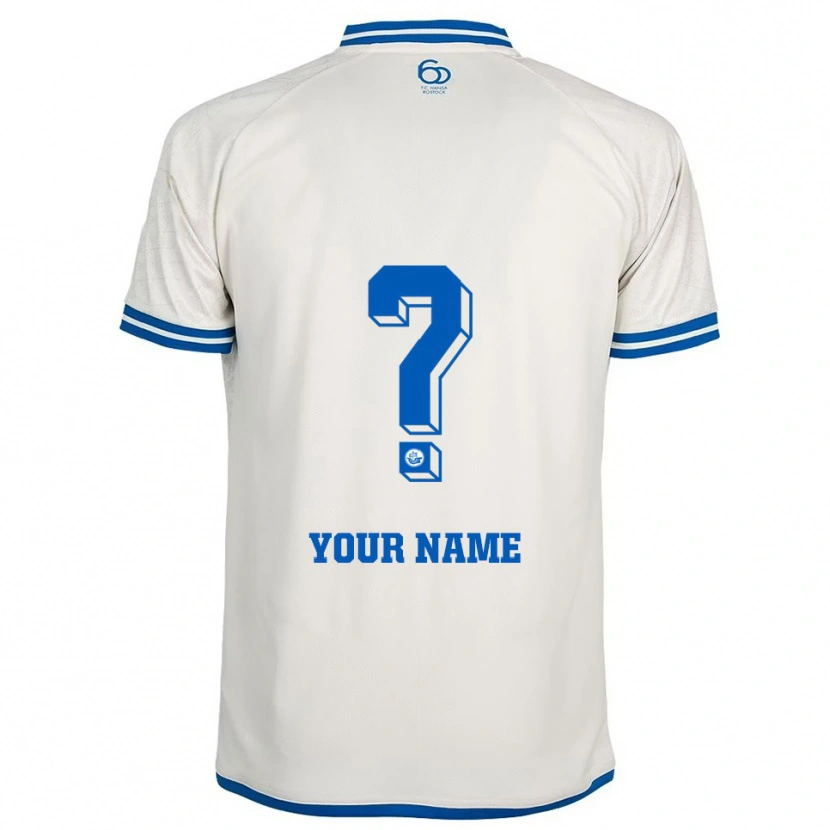 Danxen Dames Uw Naam #0 Wit Blauw Uitshirt Uittenue 2025/26 T-Shirt