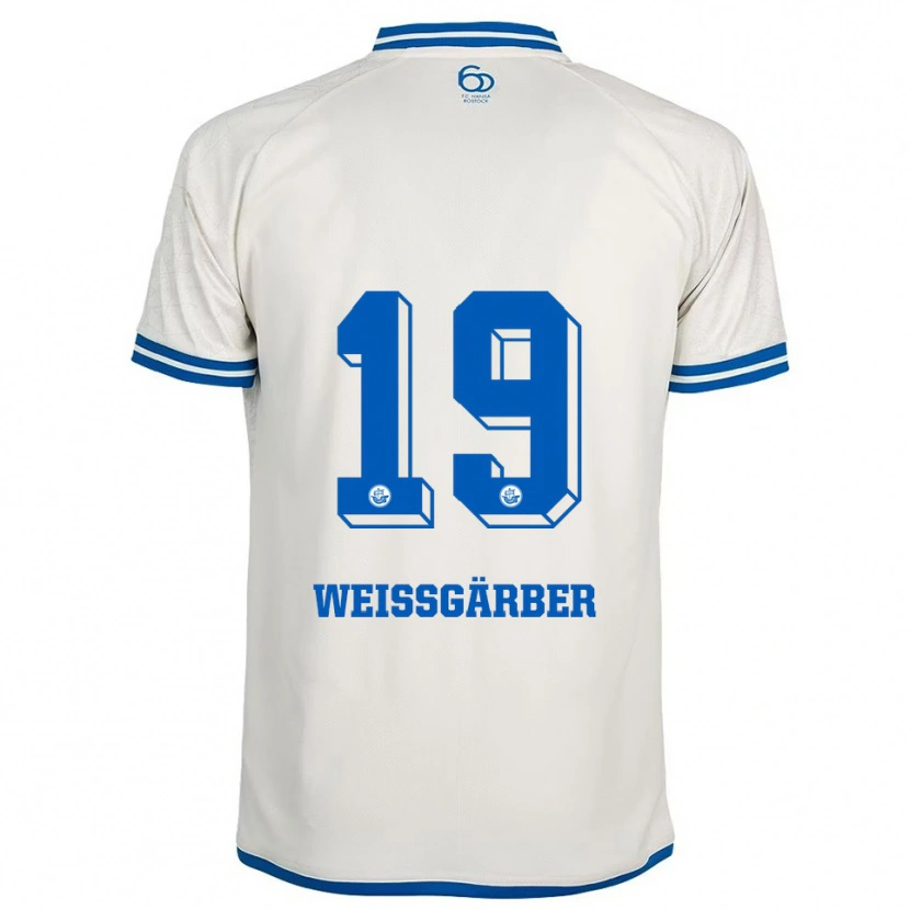 Danxen Dames Ronja Weißgärber #19 Wit Blauw Uitshirt Uittenue 2025/26 T-Shirt