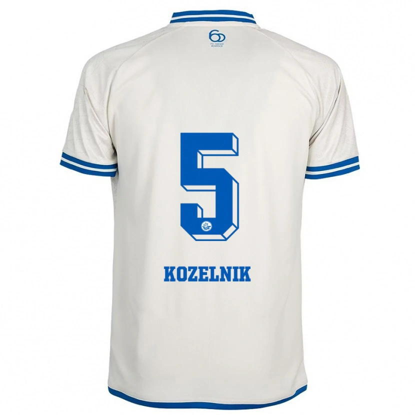 Danxen Dames Till Kozelnik #5 Wit Blauw Uitshirt Uittenue 2025/26 T-Shirt