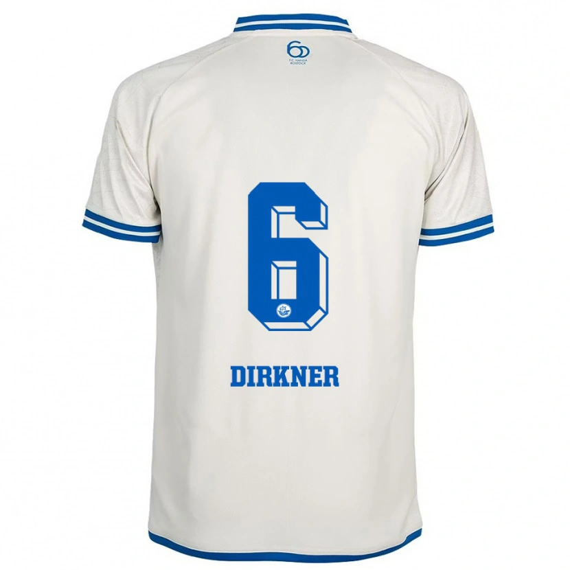 Danxen Dames Jonas Dirkner #6 Wit Blauw Uitshirt Uittenue 2025/26 T-Shirt