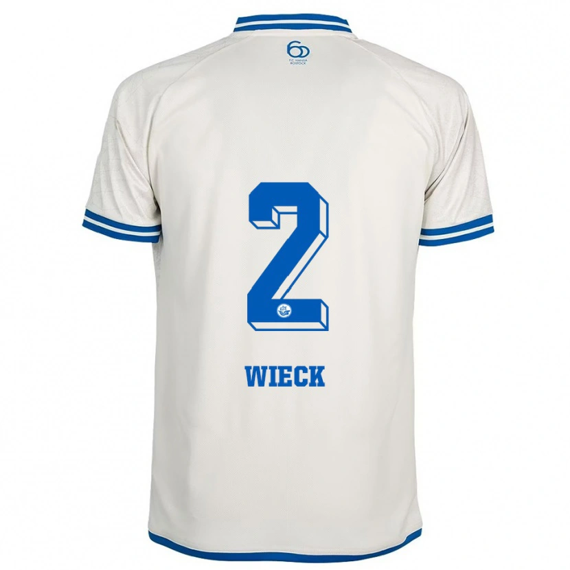 Danxen Dames Niklas Wieck #2 Wit Blauw Uitshirt Uittenue 2025/26 T-Shirt