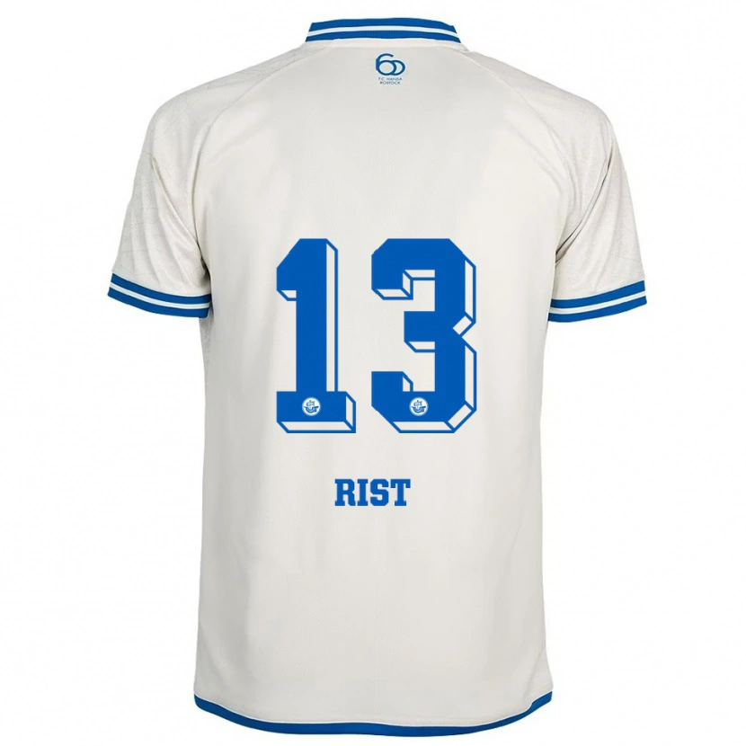 Danxen Dames Vanessa Rist #13 Wit Blauw Uitshirt Uittenue 2025/26 T-Shirt