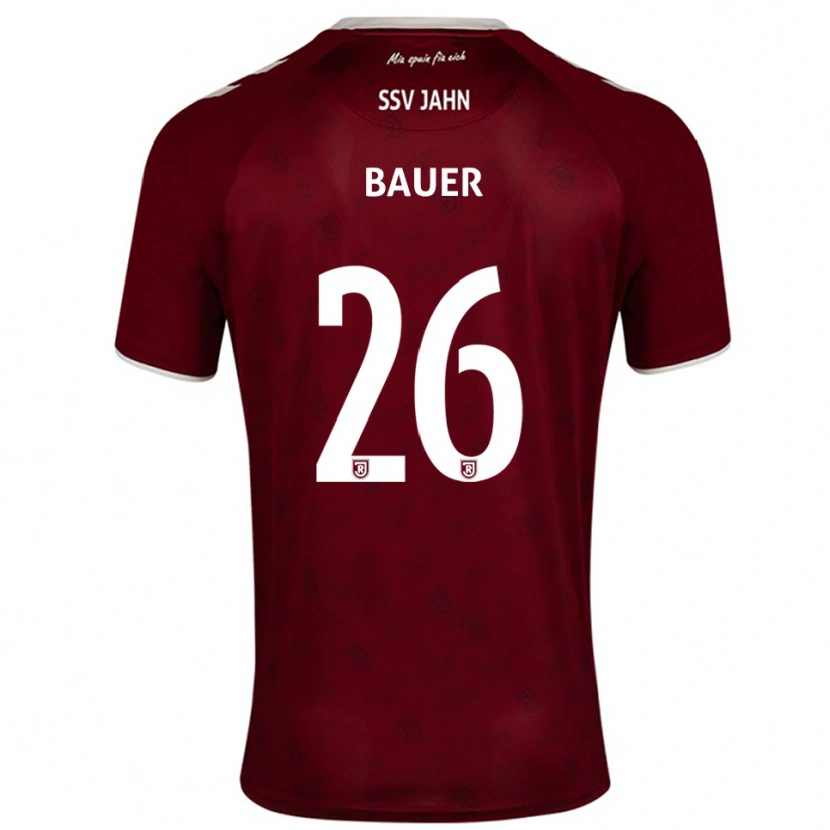 Danxen Dames Benedikt Bauer #26 Bordeaux Wit Uitshirt Uittenue 2025/26 T-Shirt
