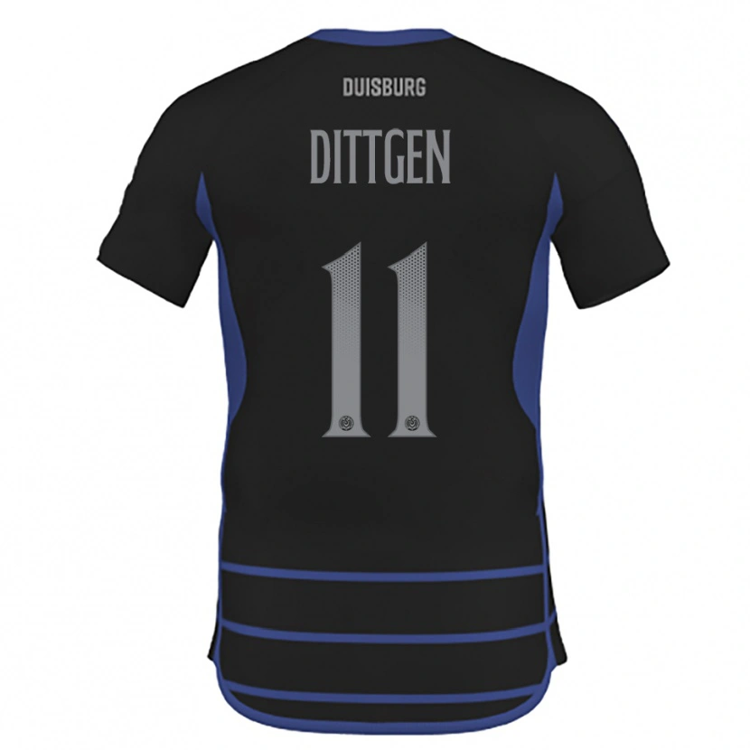 Danxen Dames Maximilian Dittgen #11 Zwart Blauw Uitshirt Uittenue 2025/26 T-Shirt