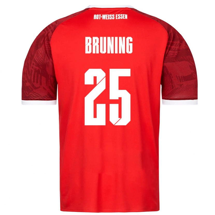 Danxen Dames Malte Brüning #25 Rood Bordeaux Wit Uitshirt Uittenue 2025/26 T-Shirt