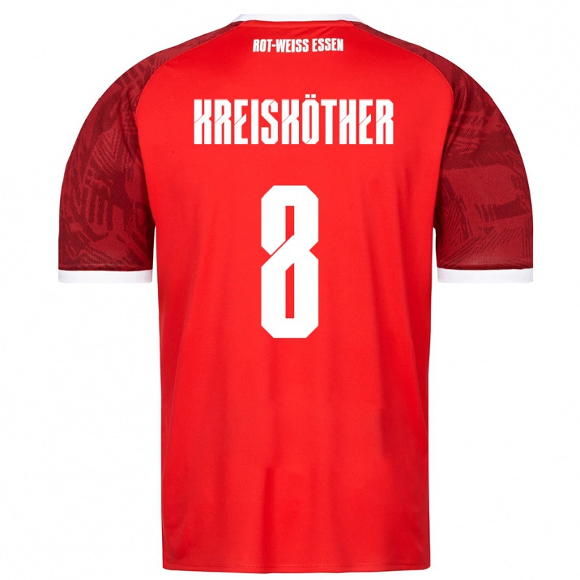 Danxen Dames Luiz-Simon Kreisköther #8 Rood Bordeaux Wit Uitshirt Uittenue 2025/26 T-Shirt