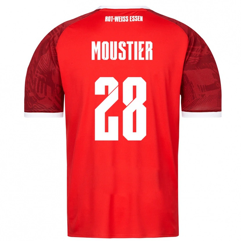 Danxen Dames Tom Moustier #28 Rood Bordeaux Wit Uitshirt Uittenue 2025/26 T-Shirt