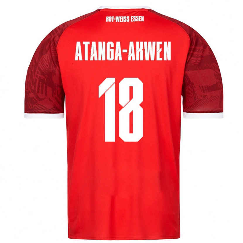 Danxen Dames Randy-Tamufor Atanga-Akwen #18 Rood Bordeaux Wit Uitshirt Uittenue 2025/26 T-Shirt