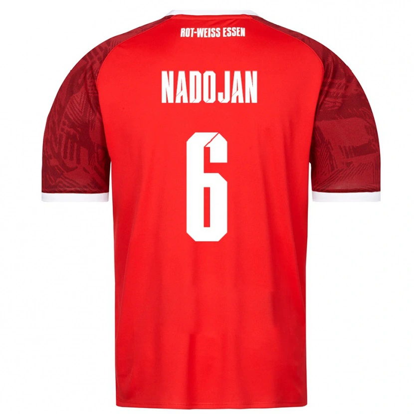 Danxen Dames Aslan Nadojan #6 Rood Bordeaux Wit Uitshirt Uittenue 2025/26 T-Shirt