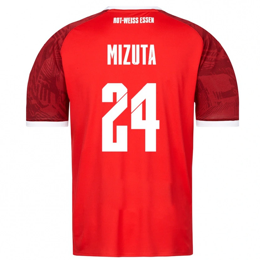 Danxen Dames Kaito Mizuta #24 Rood Bordeaux Wit Uitshirt Uittenue 2025/26 T-Shirt