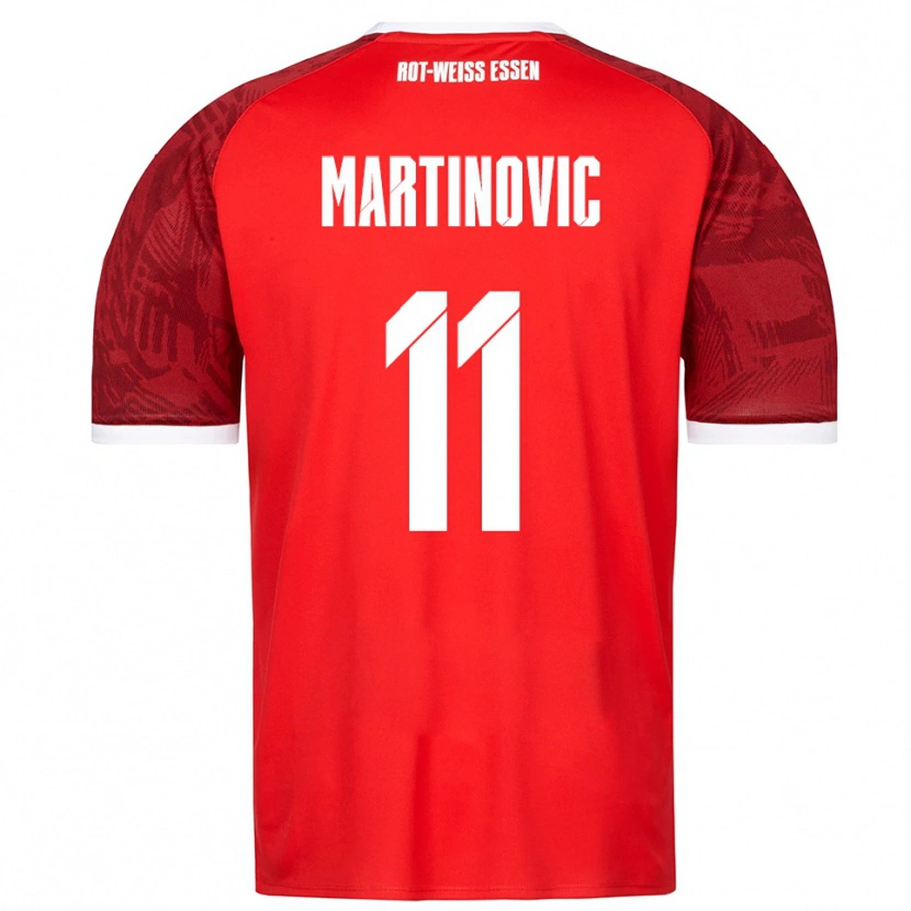 Danxen Dames Dominik Martinovic #11 Rood Bordeaux Wit Uitshirt Uittenue 2025/26 T-Shirt