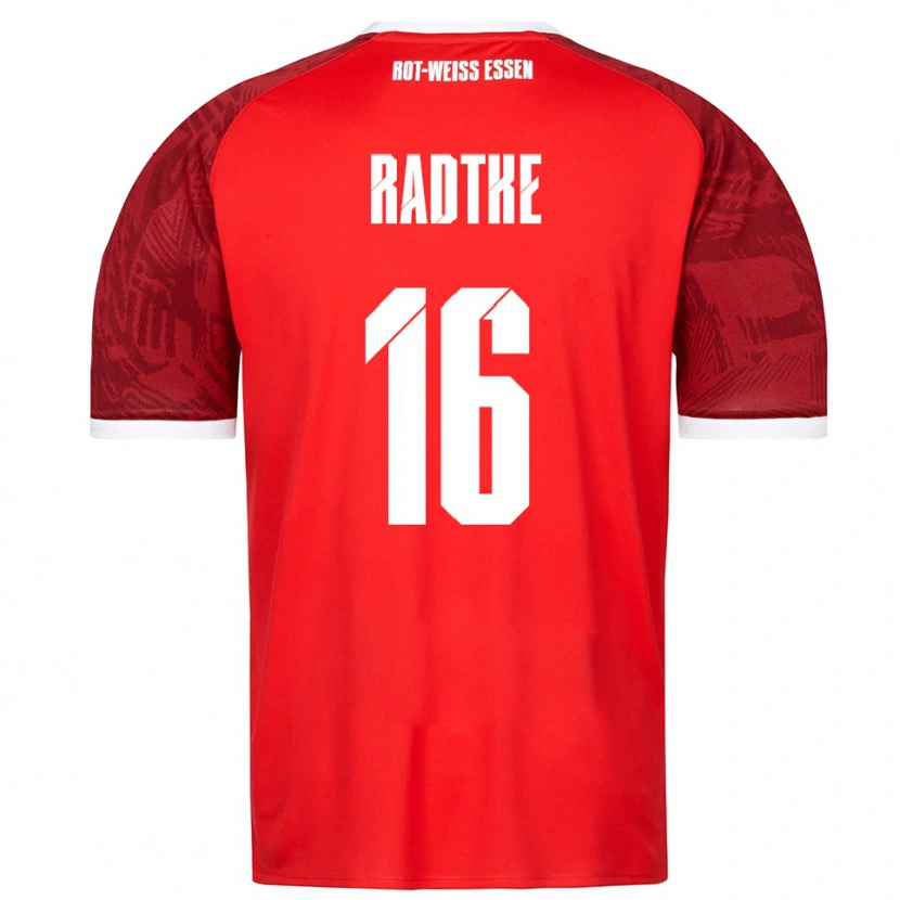 Danxen Dames Tim Radtke #16 Rood Bordeaux Wit Uitshirt Uittenue 2025/26 T-Shirt