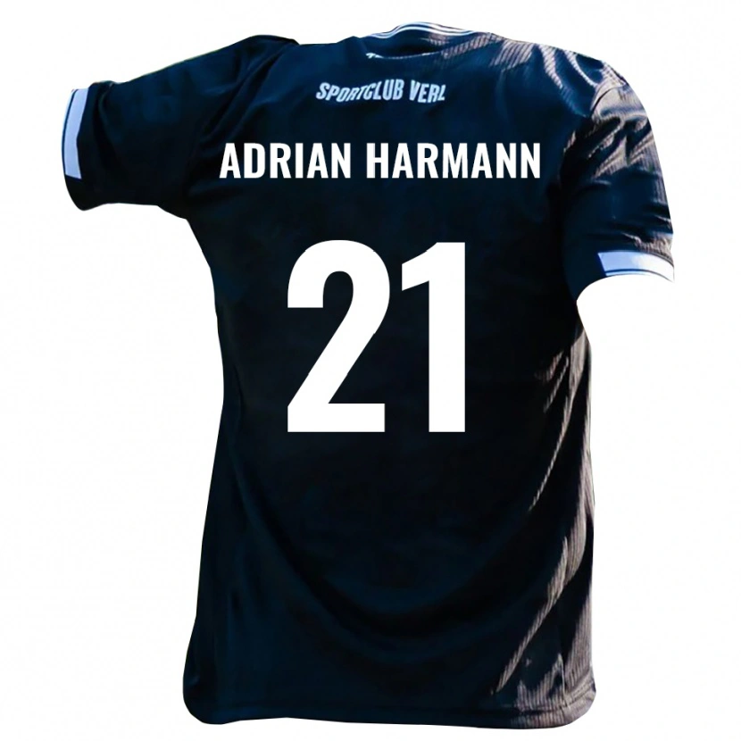 Danxen Dames Manuel Adrian Harmann #21 Zwart Wit Uitshirt Uittenue 2025/26 T-Shirt