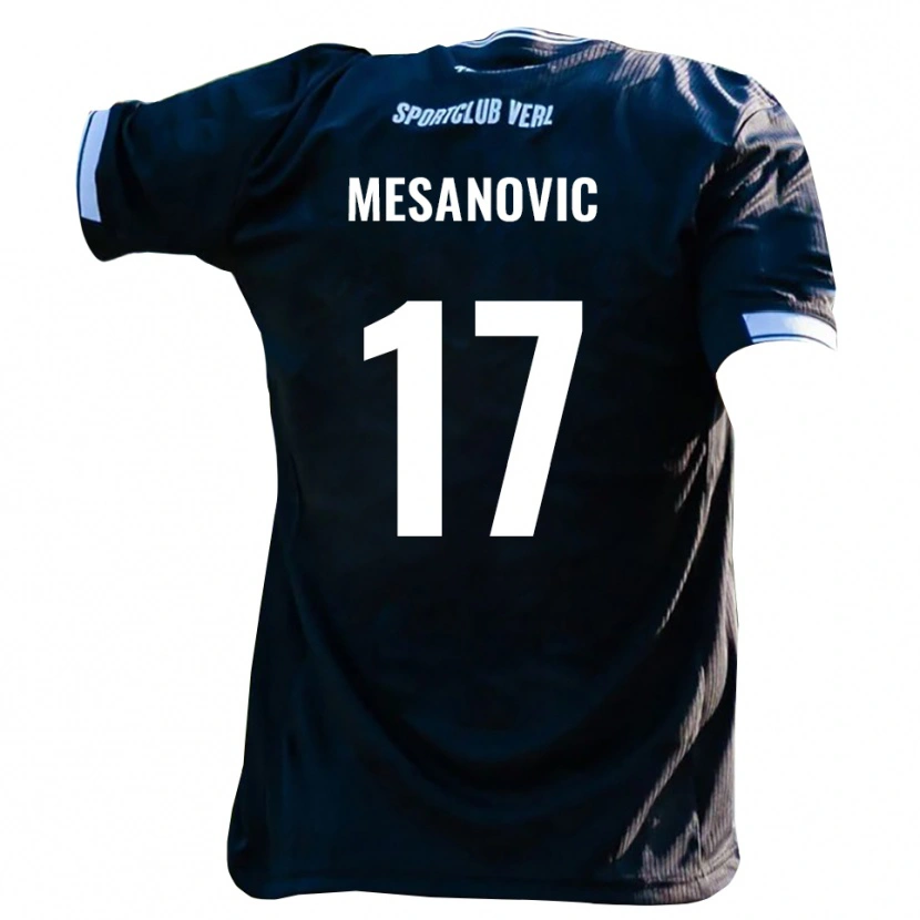 Danxen Dames Almin Mesanovic #17 Zwart Wit Uitshirt Uittenue 2025/26 T-Shirt