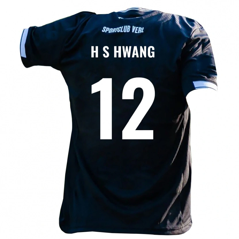 Danxen Dames Seung-Ho Hwang #12 Zwart Wit Uitshirt Uittenue 2025/26 T-Shirt