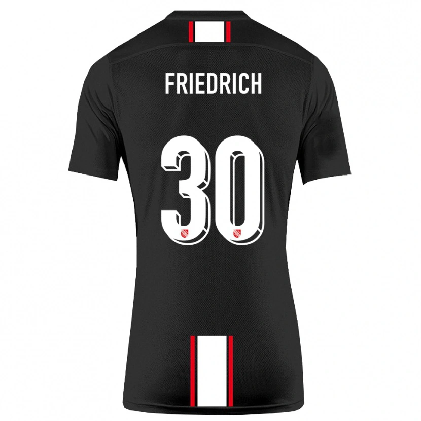 Danxen Dames Timo Friedrich #30 Zwart Wit Uitshirt Uittenue 2025/26 T-Shirt