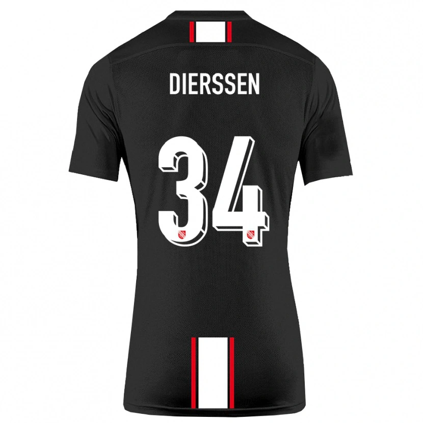 Danxen Dames Tim Dierßen #34 Zwart Wit Uitshirt Uittenue 2025/26 T-Shirt