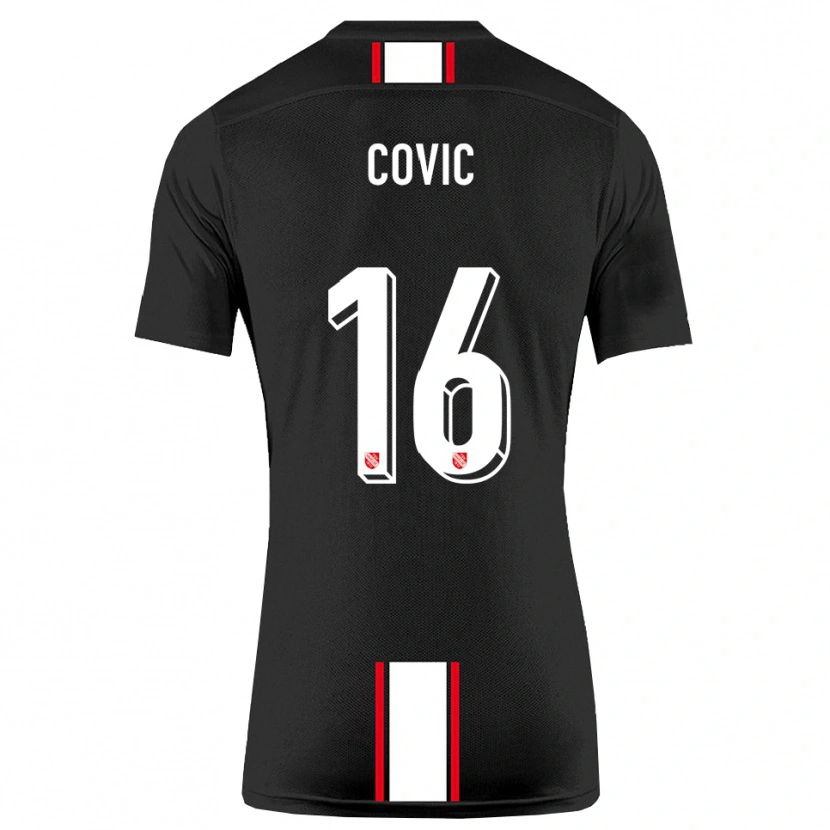 Danxen Dames Rayen Covic #16 Zwart Wit Uitshirt Uittenue 2025/26 T-Shirt