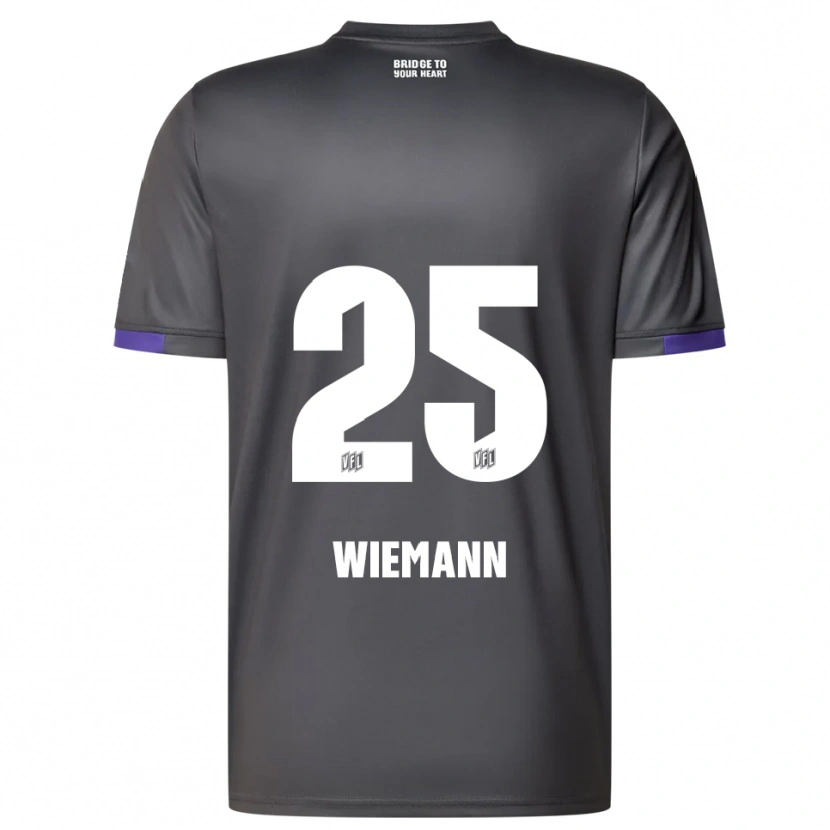 Danxen Dames Niklas Wiemann #25 Grijs Paars Uitshirt Uittenue 2025/26 T-Shirt