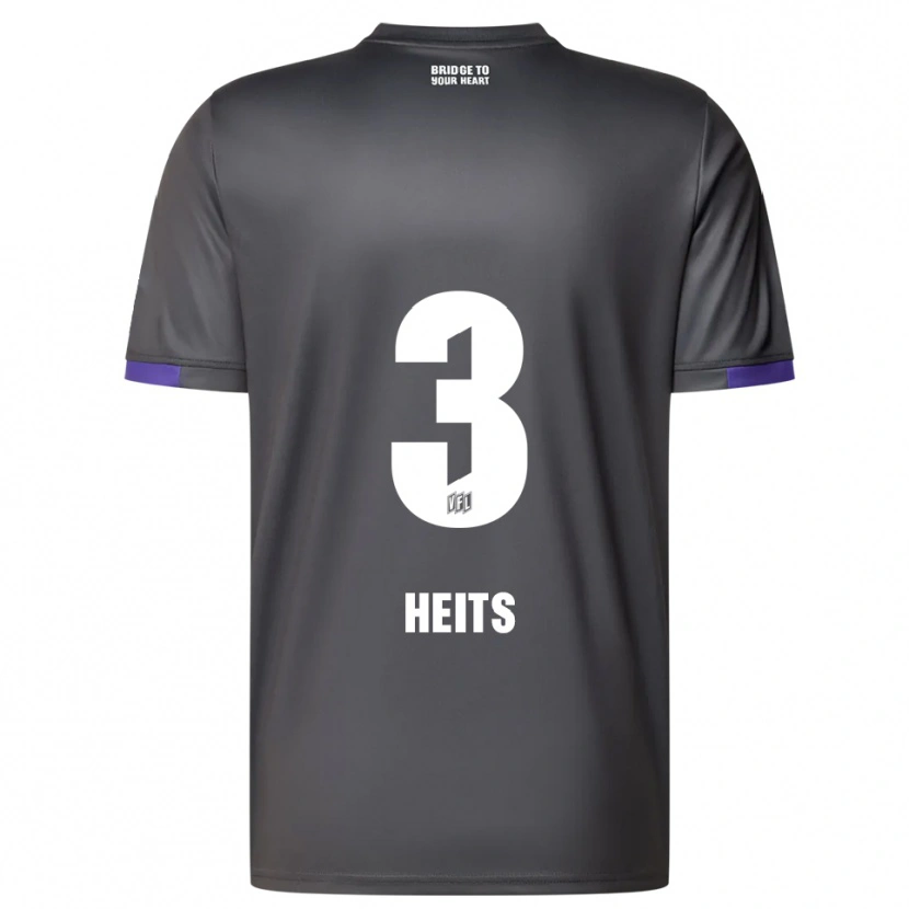 Danxen Dames Lasse Heits #3 Grijs Paars Uitshirt Uittenue 2025/26 T-Shirt