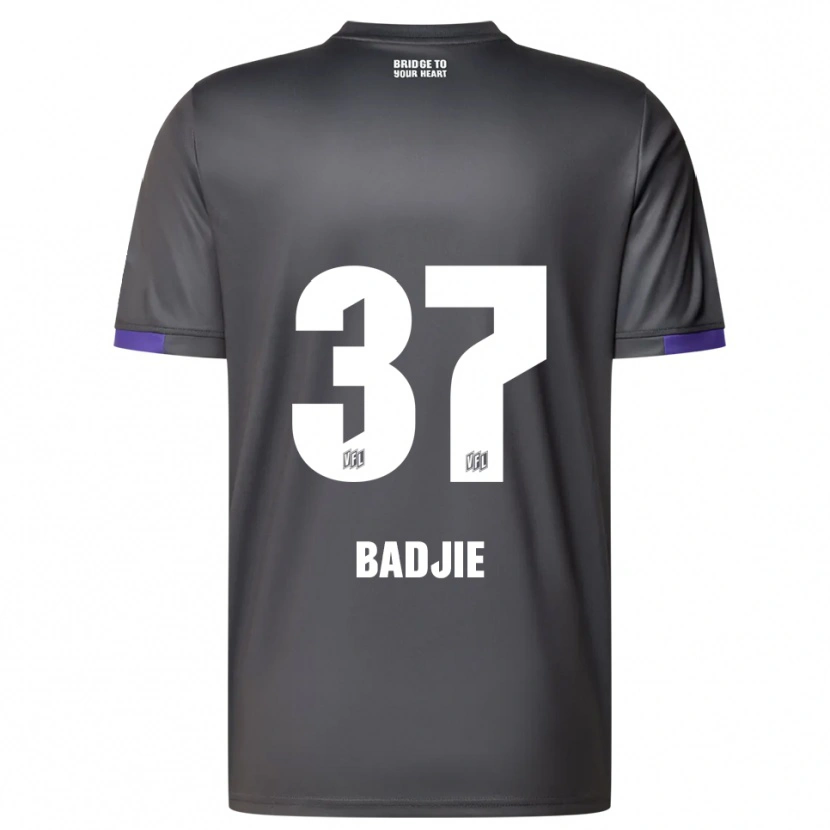 Danxen Dames Ismail Badjie #37 Grijs Paars Uitshirt Uittenue 2025/26 T-Shirt