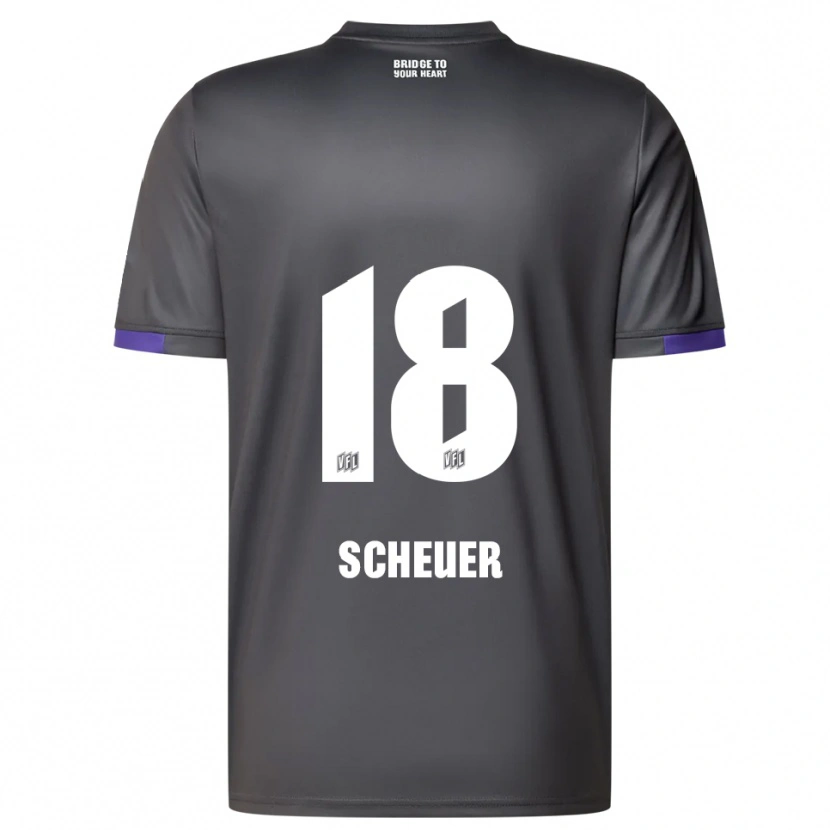Danxen Dames Nevio Scheuer #18 Grijs Paars Uitshirt Uittenue 2025/26 T-Shirt