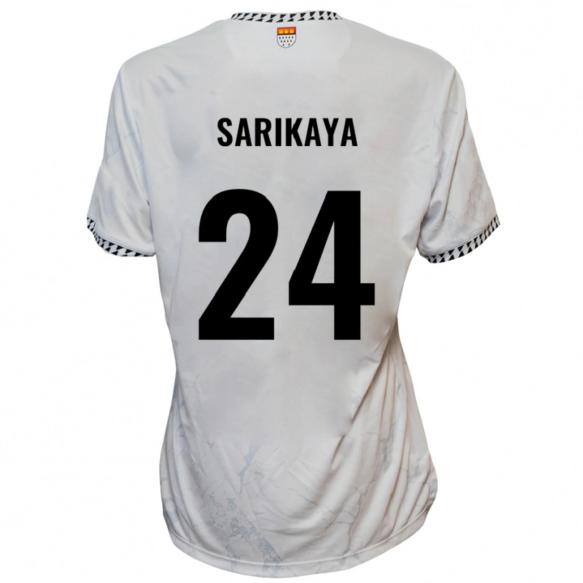 Danxen Dames Ege Sarikaya #24 Wit Zwart Uitshirt Uittenue 2025/26 T-Shirt