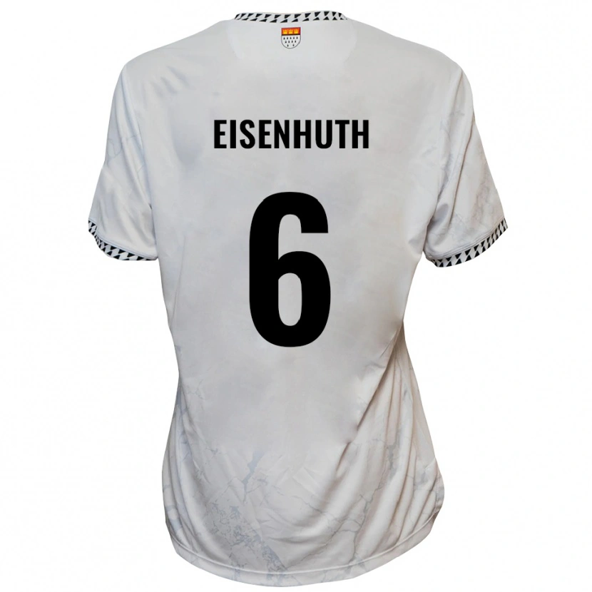 Danxen Dames Tobias Eisenhuth #6 Wit Zwart Uitshirt Uittenue 2025/26 T-Shirt
