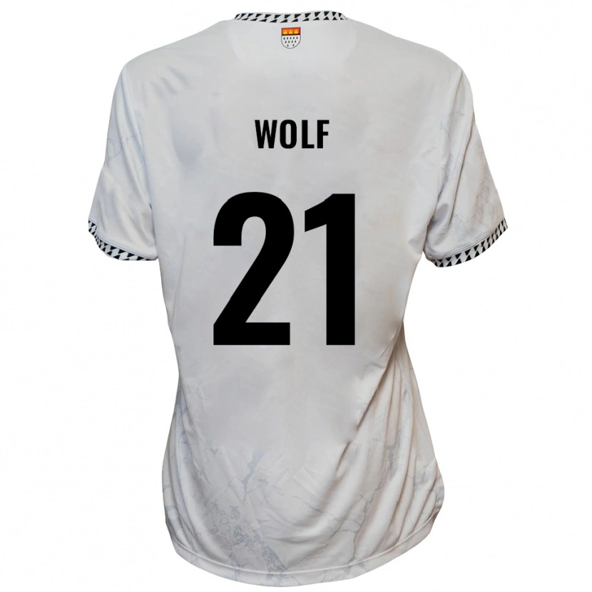 Danxen Dames Lucas Wolf #21 Wit Zwart Uitshirt Uittenue 2025/26 T-Shirt