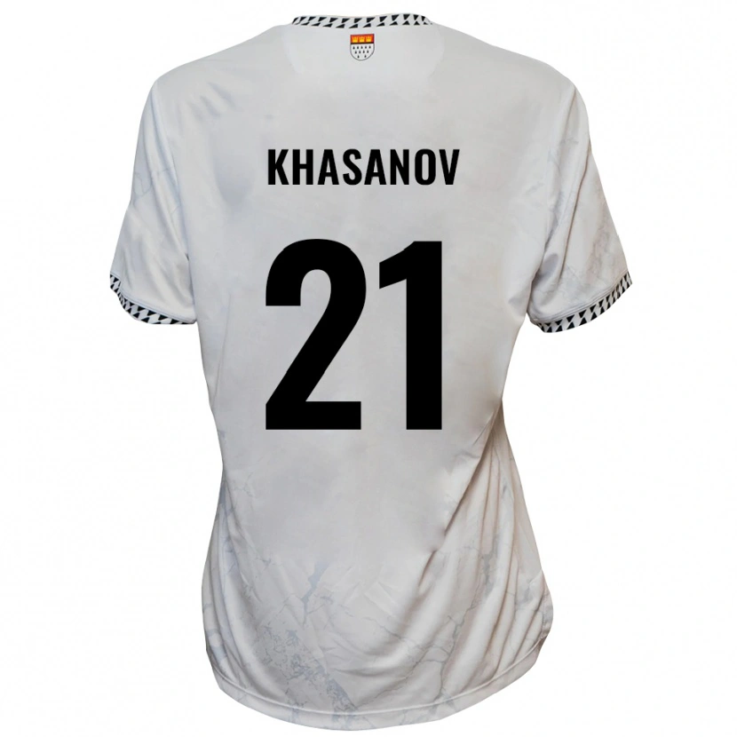 Danxen Dames Denys Khasanov #21 Wit Zwart Uitshirt Uittenue 2025/26 T-Shirt