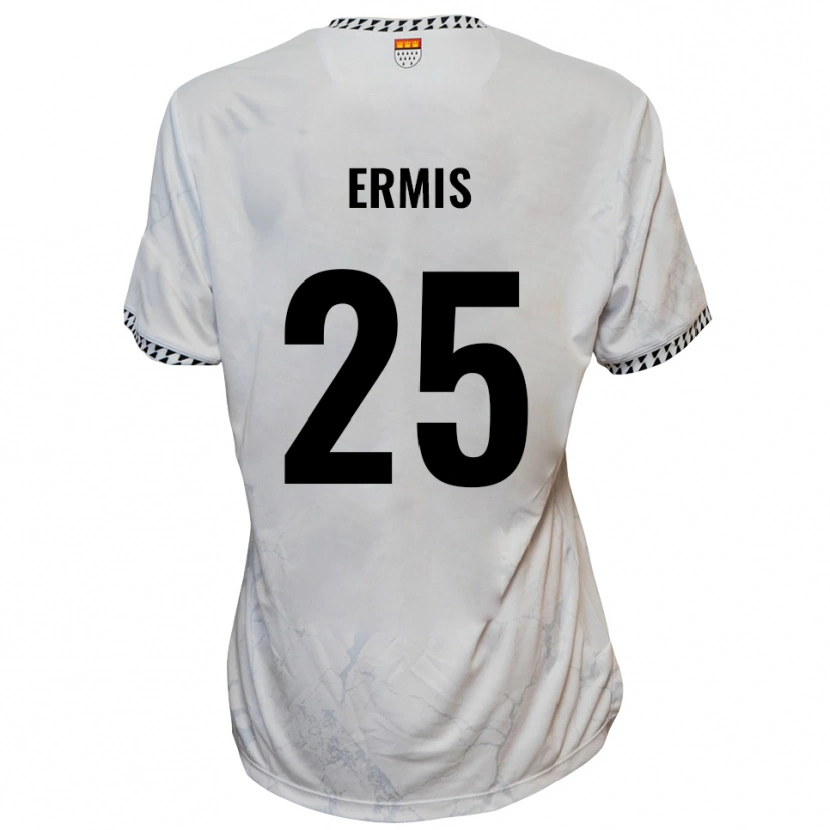 Danxen Dames Kiyan Ermis #25 Wit Zwart Uitshirt Uittenue 2025/26 T-Shirt