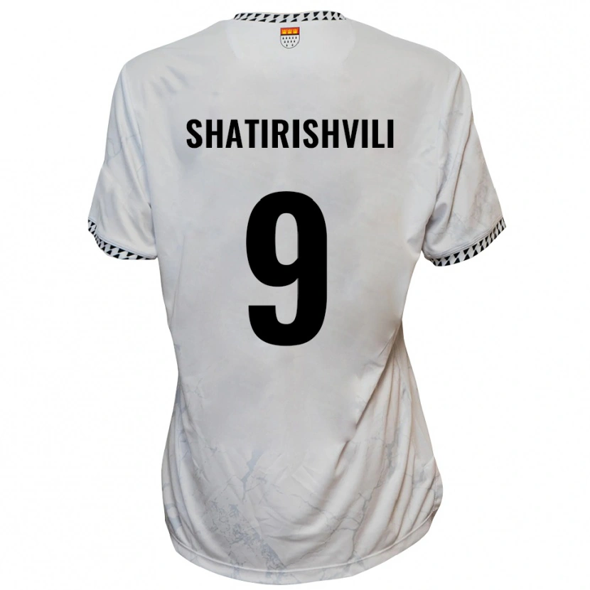 Danxen Dames Nika Shatirishvili #9 Wit Zwart Uitshirt Uittenue 2025/26 T-Shirt