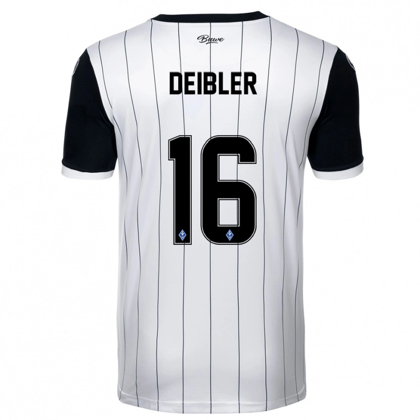 Danxen Dames Teo Deibler #16 Wit Zwart Uitshirt Uittenue 2025/26 T-Shirt
