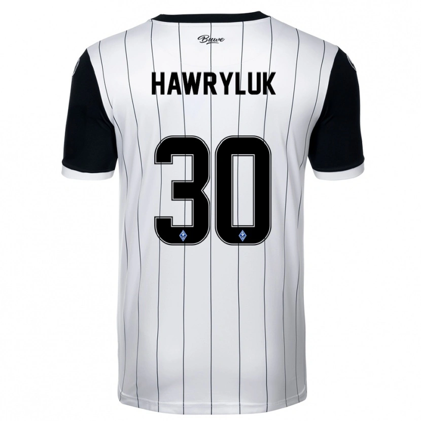 Danxen Dames Lucien Hawryluk #30 Wit Zwart Uitshirt Uittenue 2025/26 T-Shirt