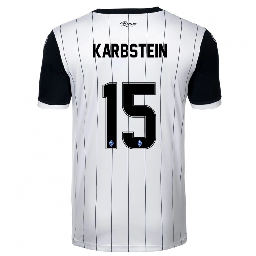 Danxen Dames Malte Karbstein #15 Wit Zwart Uitshirt Uittenue 2025/26 T-Shirt