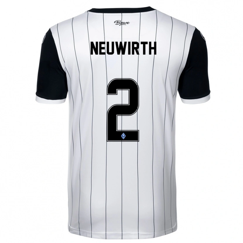 Danxen Dames Niklas Neuwirth #2 Wit Zwart Uitshirt Uittenue 2025/26 T-Shirt