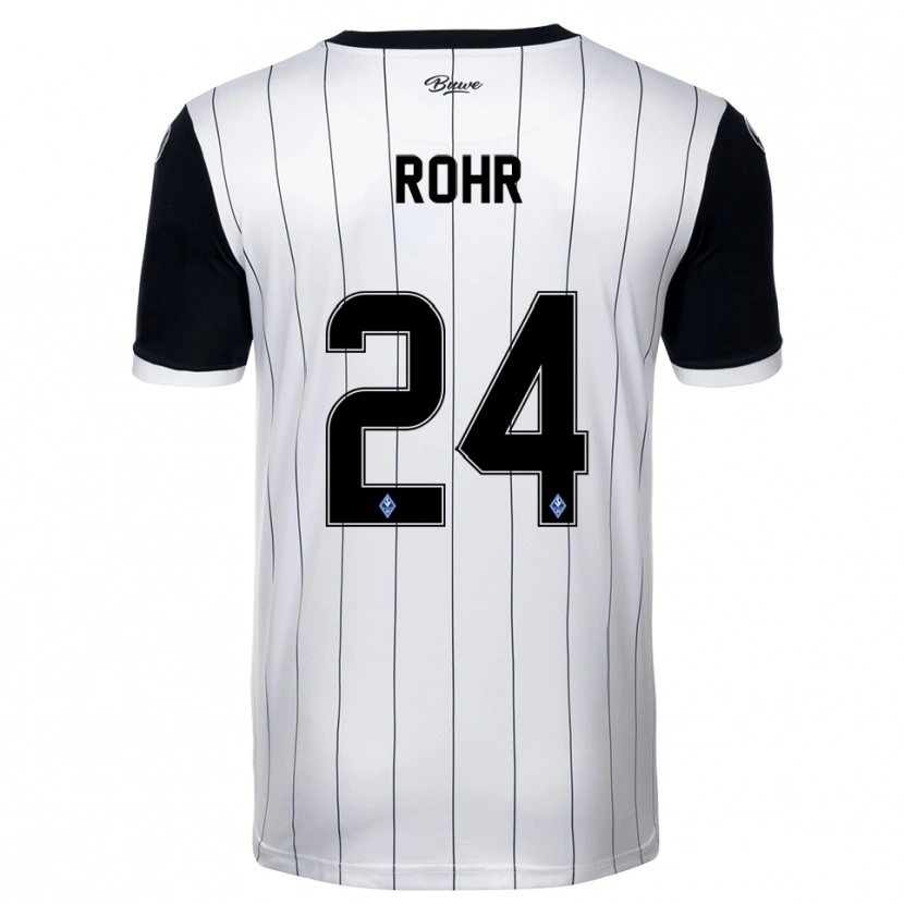 Danxen Dames Elijah Rohr #24 Wit Zwart Uitshirt Uittenue 2025/26 T-Shirt