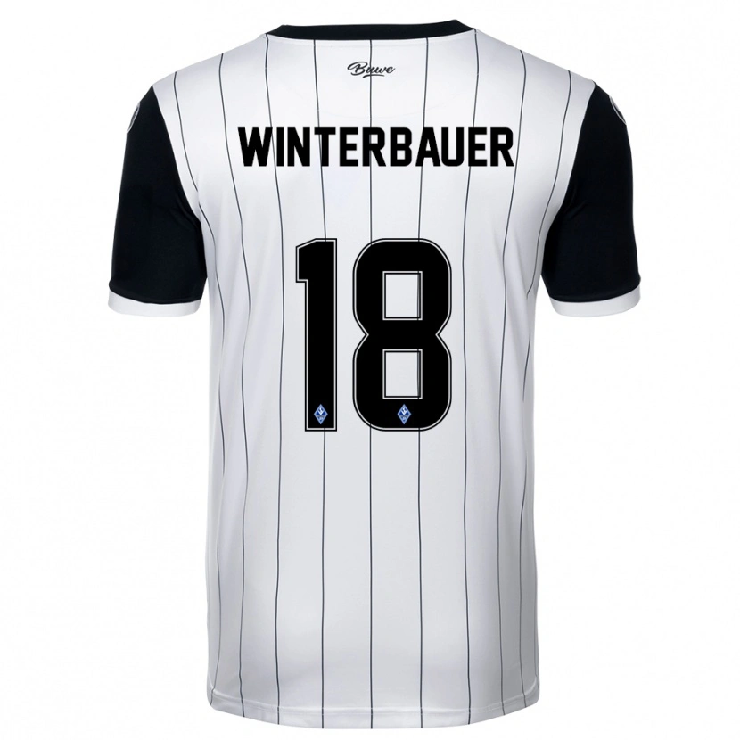 Danxen Dames Jan Winterbauer #18 Wit Zwart Uitshirt Uittenue 2025/26 T-Shirt