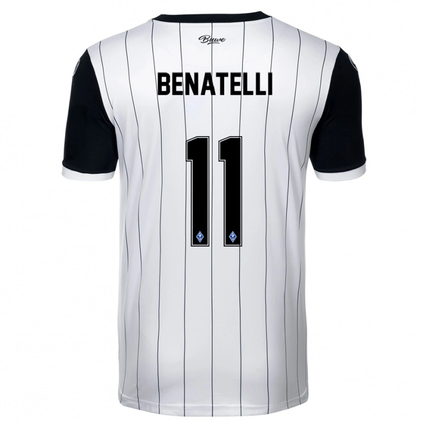 Danxen Dames Rico Benatelli #11 Wit Zwart Uitshirt Uittenue 2025/26 T-Shirt