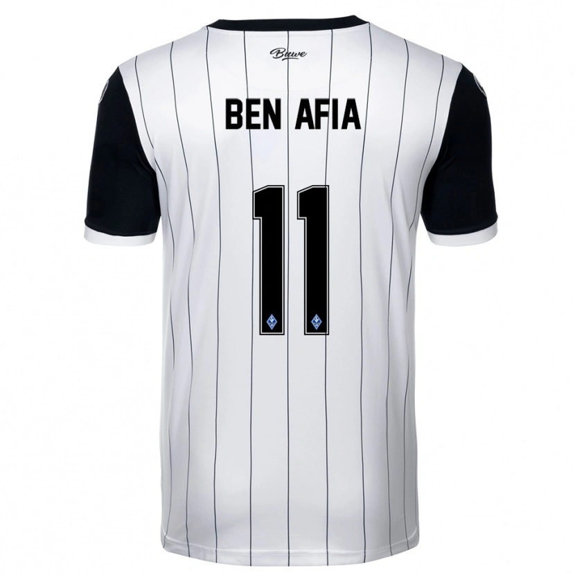 Danxen Dames Sofian Ben Afia #11 Wit Zwart Uitshirt Uittenue 2025/26 T-Shirt