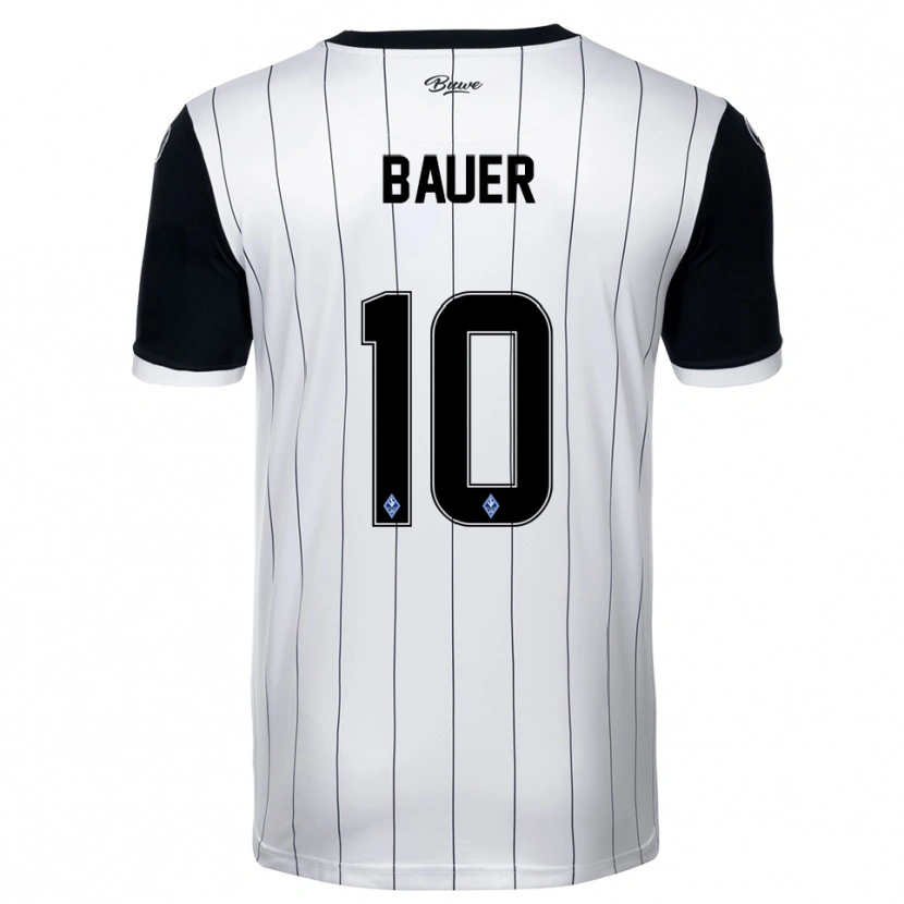 Danxen Dames Milo Bauer #10 Wit Zwart Uitshirt Uittenue 2025/26 T-Shirt