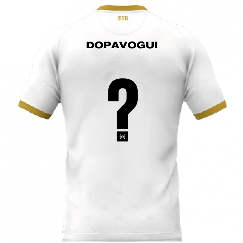 Danxen Dames Zeze Dopavogui #0 Wit Goud Uitshirt Uittenue 2025/26 T-Shirt