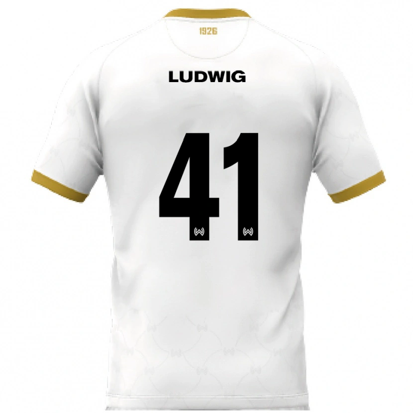 Danxen Dames Finn Ludwig #41 Wit Goud Uitshirt Uittenue 2025/26 T-Shirt