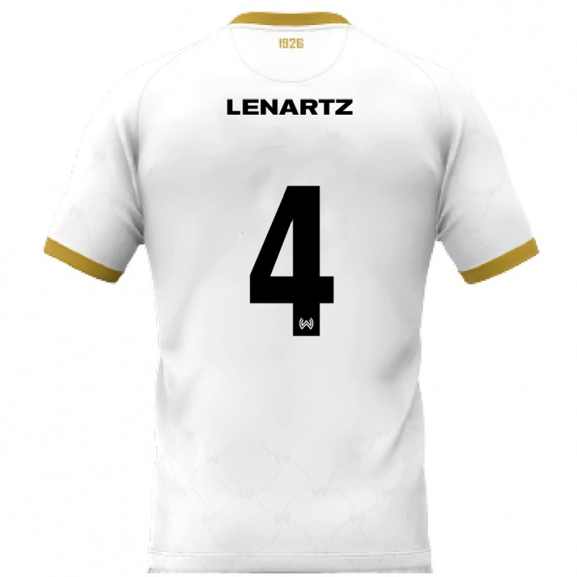 Danxen Dames Oskar Lenartz #4 Wit Goud Uitshirt Uittenue 2025/26 T-Shirt