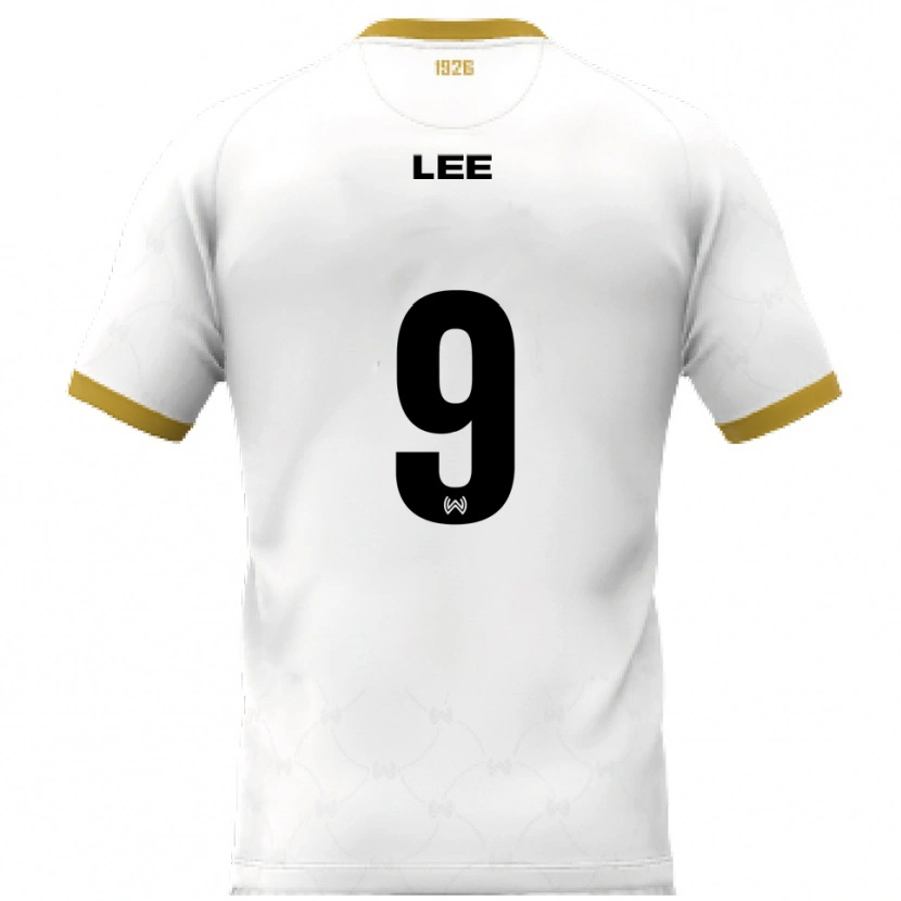 Danxen Dames Seong-Hyun Lee #9 Wit Goud Uitshirt Uittenue 2025/26 T-Shirt