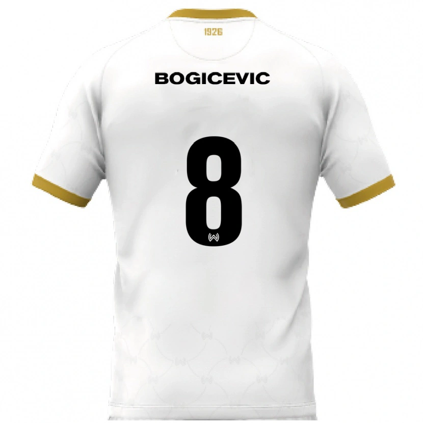 Danxen Dames Donny Bogicevic #8 Wit Goud Uitshirt Uittenue 2025/26 T-Shirt
