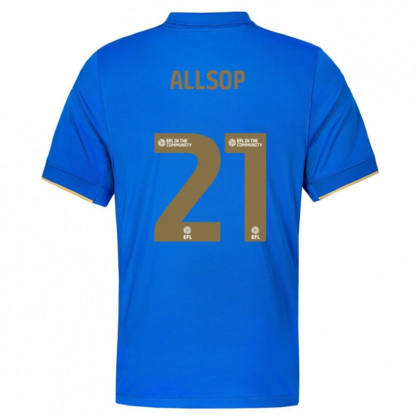 Danxen Kinderen Ryan Allsop #21 Blauw Goud Thuisshirt Thuistenue 2025/26 T-Shirt