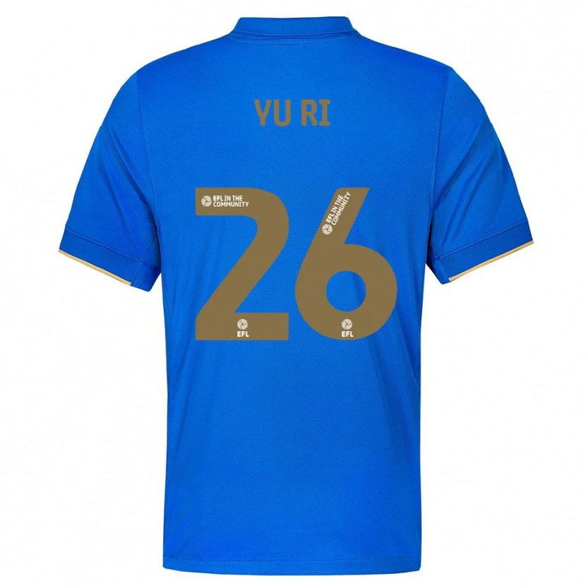 Danxen Kinderen Choe Yu-Ri #26 Blauw Goud Thuisshirt Thuistenue 2025/26 T-Shirt