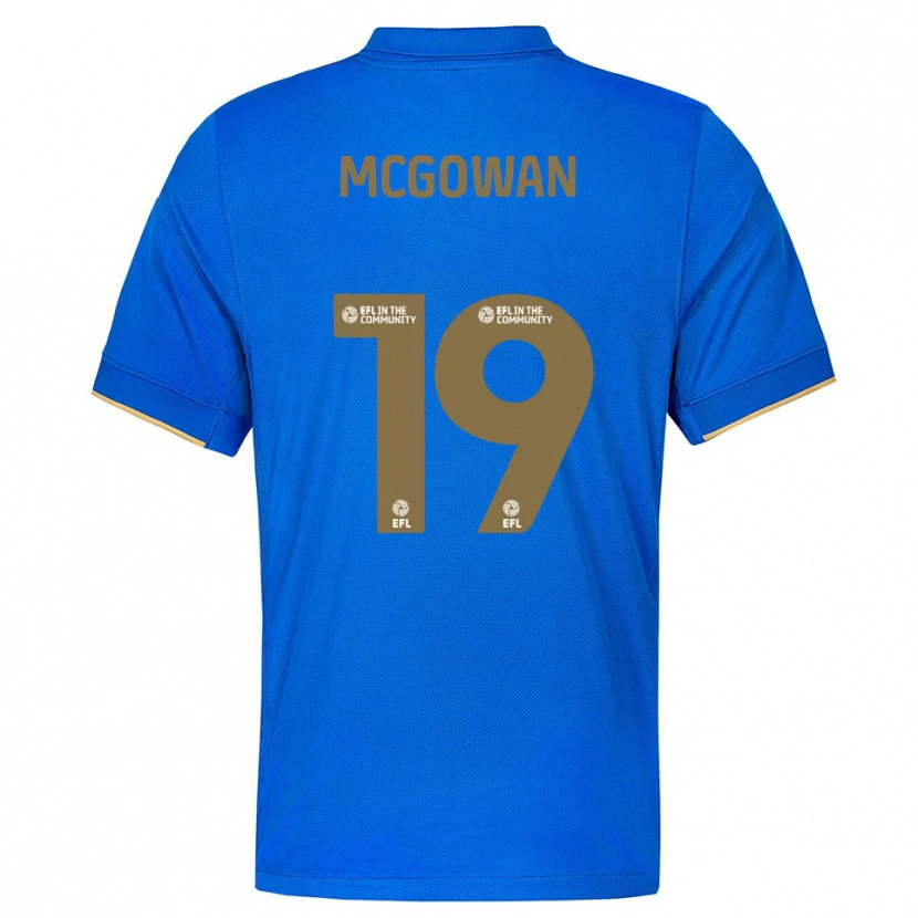 Danxen Kinderen Tegan Mcgowan #19 Blauw Goud Thuisshirt Thuistenue 2025/26 T-Shirt