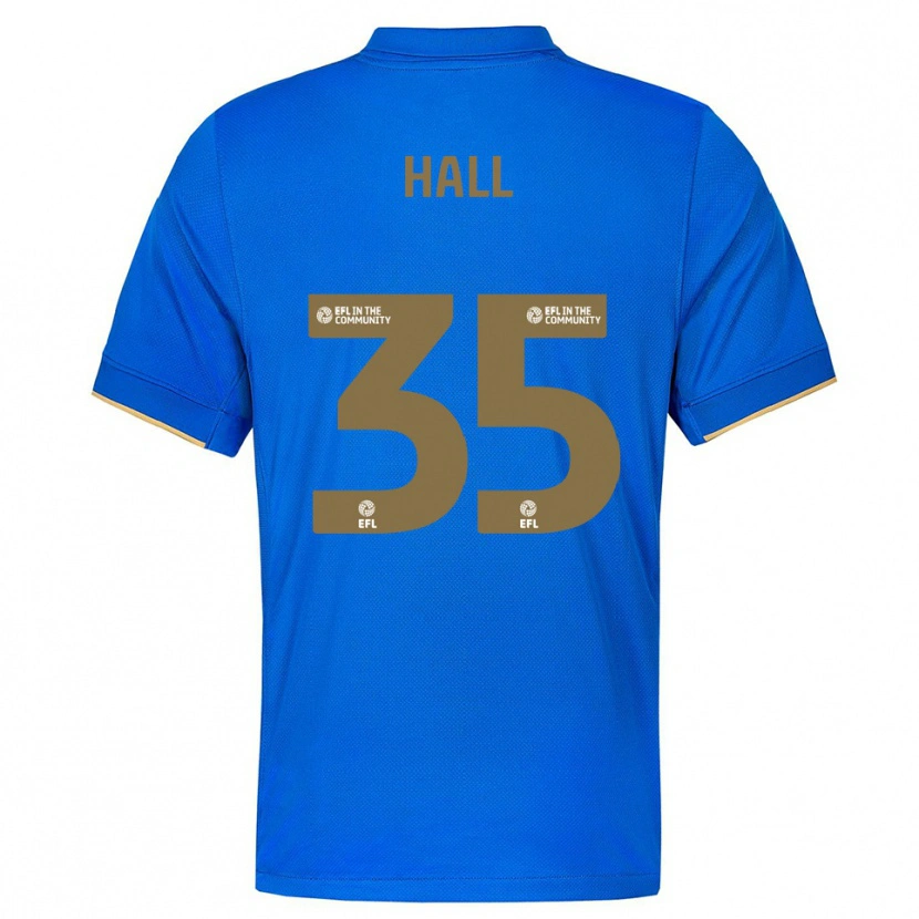 Danxen Kinderen George Hall #35 Blauw Goud Thuisshirt Thuistenue 2025/26 T-Shirt